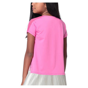Girls` Boxy Short Sleeve Tennis Top Pink Apparel Lucky In Love