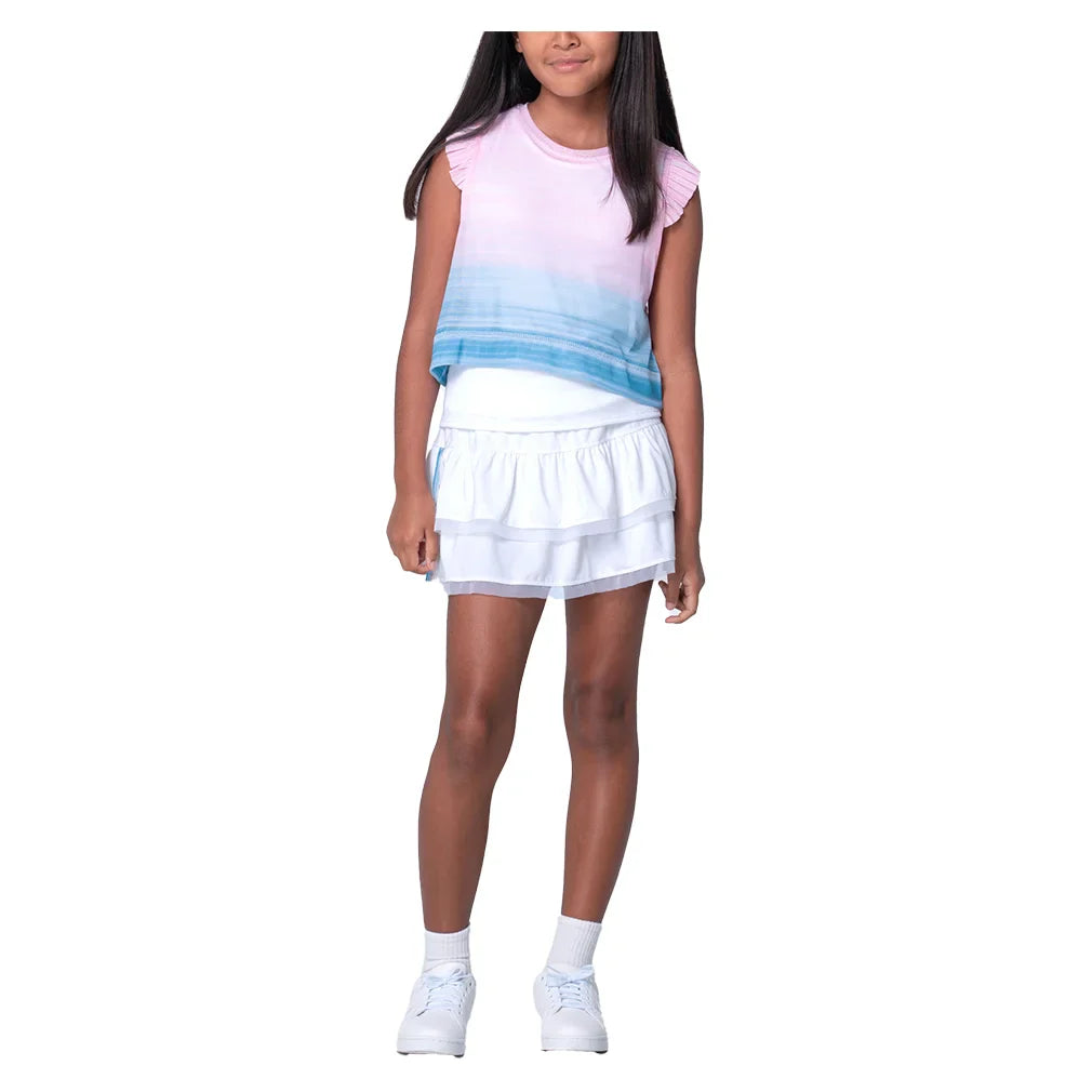 Girls` Linen Vision Tennis Tank Periwinkle Apparel Lucky In Love