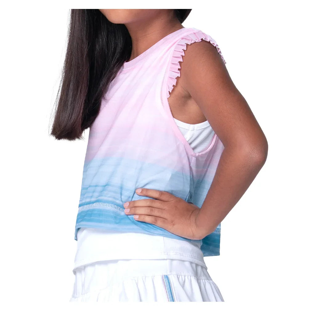 Girls` Linen Vision Tennis Tank Periwinkle Apparel Lucky In Love