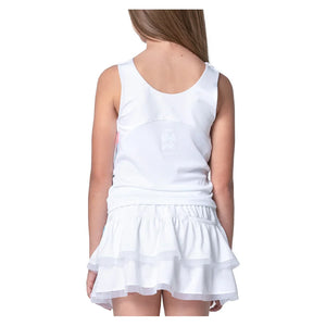 Girls` Linen Nouveau Tennis Tank White Apparel Lucky In Love