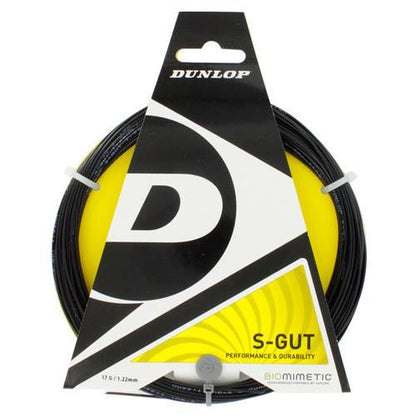 S-Gut 17G Black Tennis String Strings Dunlop