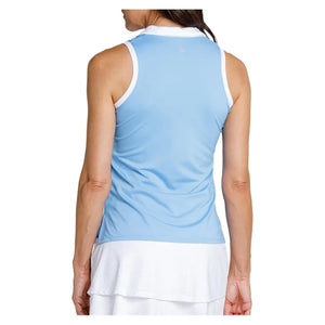 Women`s Camy Quarter Zip Tennis Tank Ocean Breeze Apparel Tail