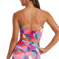 Women's Bungee High Neck Bra Petal Print Apparel Thrive Societe