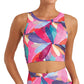 Women's Bungee High Neck Bra Petal Print Apparel Thrive Societe