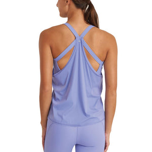 Women's Strappy Performance Tennis Tank with Bra Wild Indigo Apparel Thrive Societe