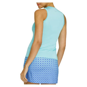 Women`s Yolie Tennis Tank Aqua Sky Apparel Tail