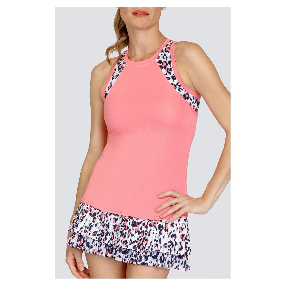 Women's Teagan Curved Hem Tennis Tank Strawberry Pink Apparel Tail