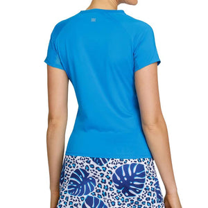 Women's Eilish Shortsleeve Tennis Top Diva Blue Apparel Tail