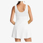 Women`s Endure Perforated Zip Tennis Dress White Apparel Thrive Societe