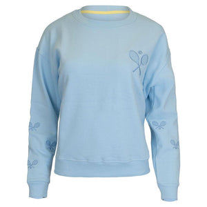 Women`s The Sleeves Tennis Sweatshirt Blue Apparel CourtLife
