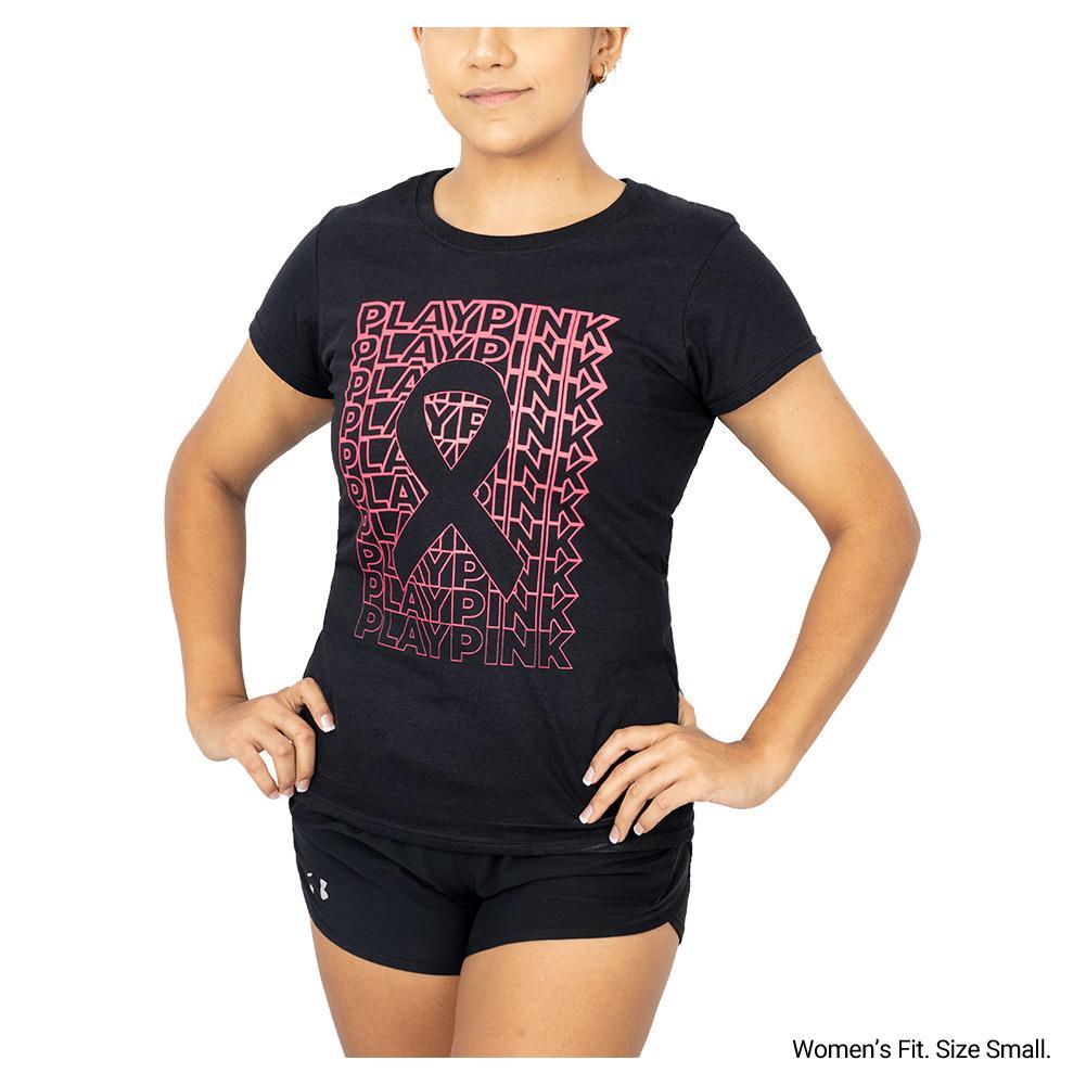 Play Pink Tennis Tee Black Apparel TENNIS EXPRESS