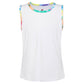 Girls' Full Back Tennis Tank White and Tie Dye Apparel Fila