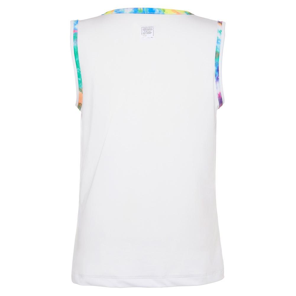 Girls' Full Back Tennis Tank White and Tie Dye Apparel Fila