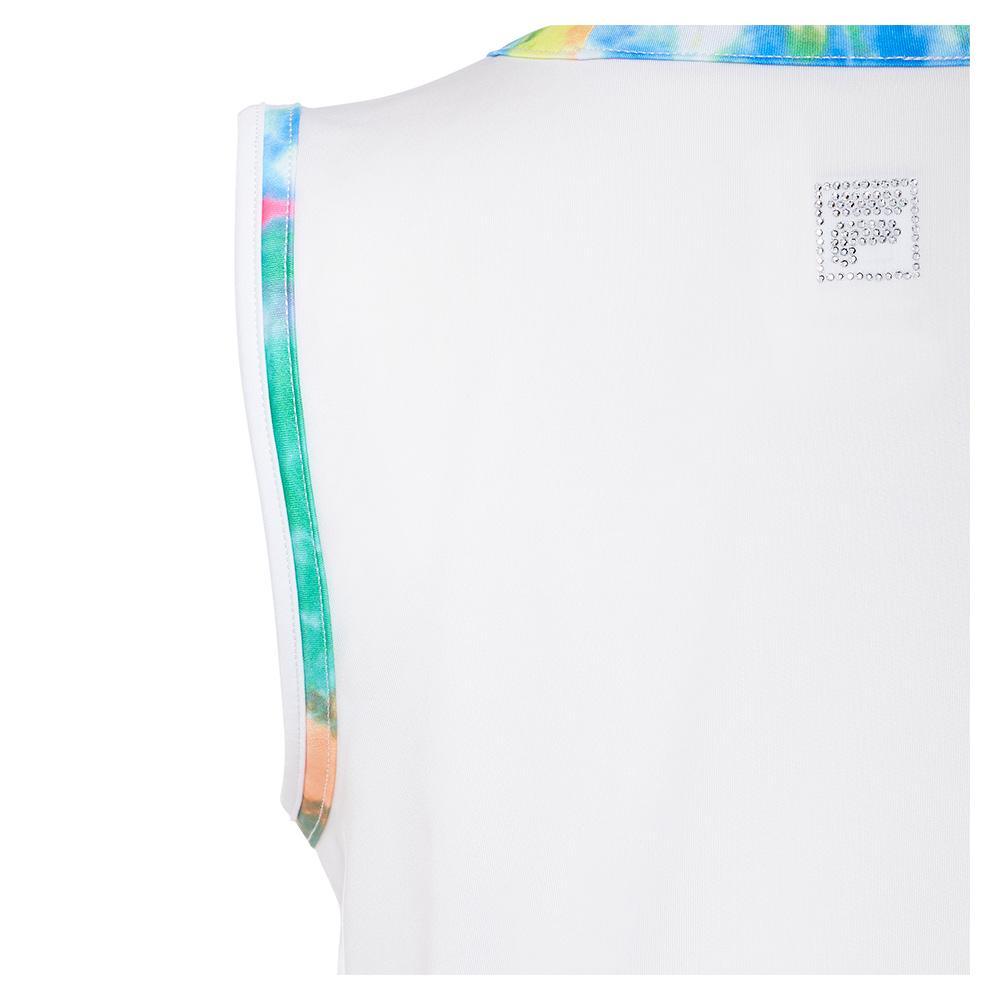 Girls' Full Back Tennis Tank White and Tie Dye Apparel Fila