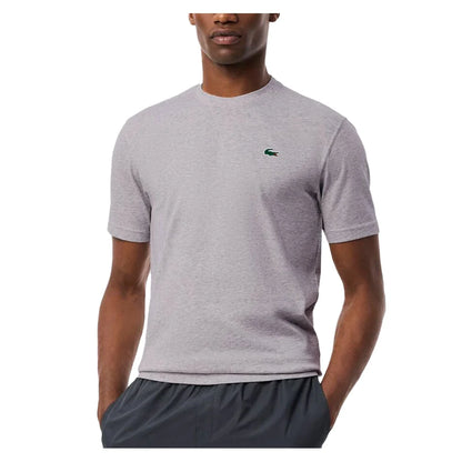 Men`s Core Poly/Cotton Classic Tennis Top Silver Grey Chine Apparel Lacoste
