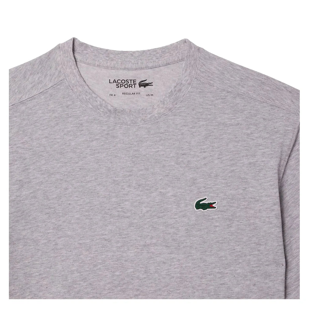 Men`s Core Poly/Cotton Classic Tennis Top Silver Grey Chine Apparel Lacoste