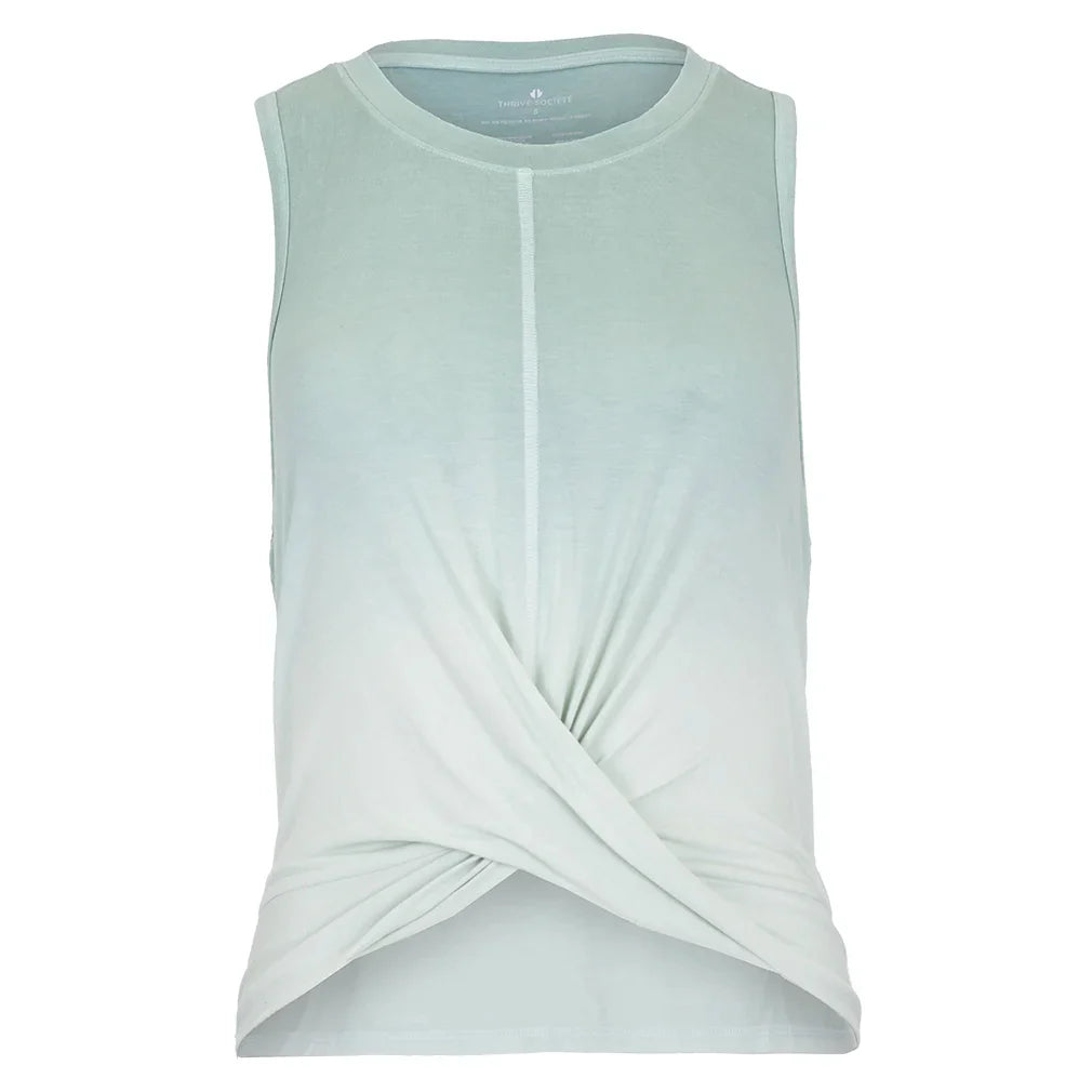 Women`s Ombre Twist Front Tennis Tank Apparel Thrive Societe
