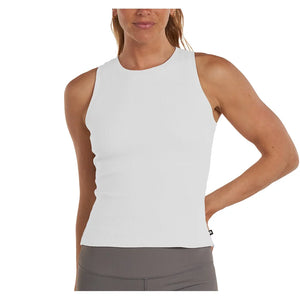 Women`s Classic Crew Neck Tennis Tank White Apparel Thrive Societe