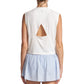 Women`s Overlap Back Tennis Top White Apparel Thrive Societe