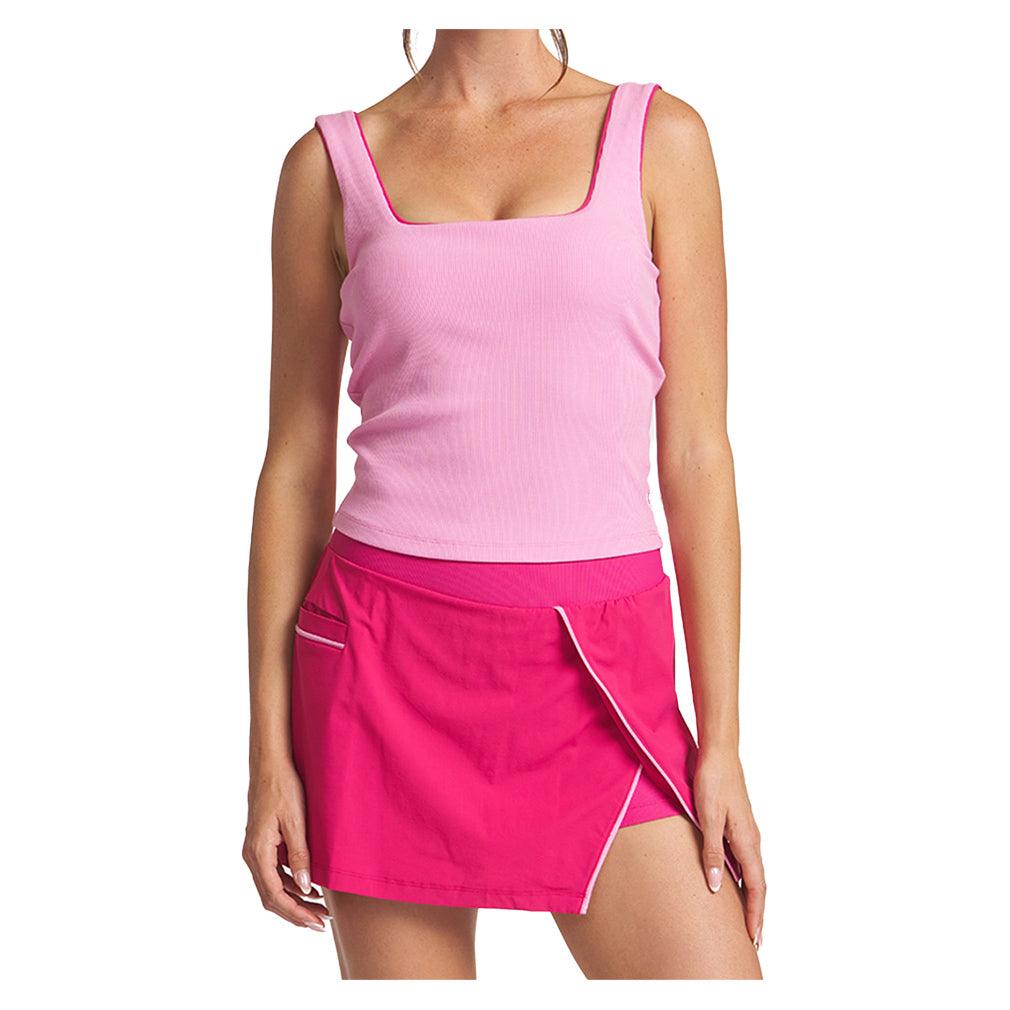 Women`s Piped Square Neck Tennis Tank Azalea Apparel Thrive Societe
