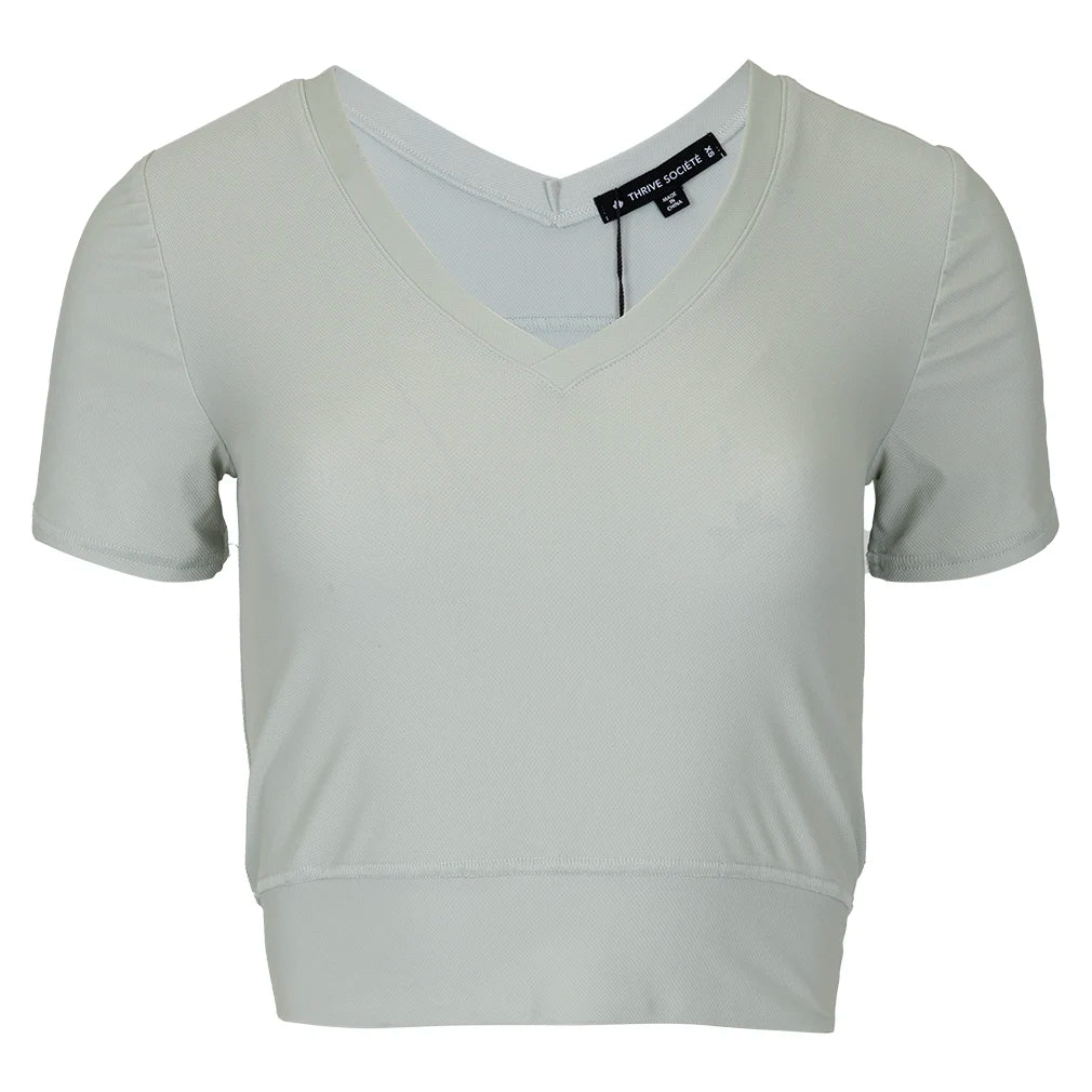 Women`s Double-V Crop Tennis Top Apparel Thrive Societe