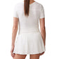 Women`s Double-V Crop Tennis Top White Apparel Thrive Societe
