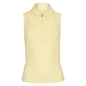 Women`s Shirred Zip Polo Tennis Tank Apparel Thrive Societe