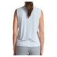 Women`s Contrast Stitch Muscle Tennis Tank Bay Blue Apparel Thrive Societe