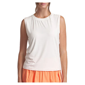 Women`s Contrast Stitch Muscle Tennis Tank White Apparel Thrive Societe