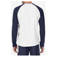 Men`s Heritage Essentials Long Sleeve Tennis Top White and Navy Apparel Fila