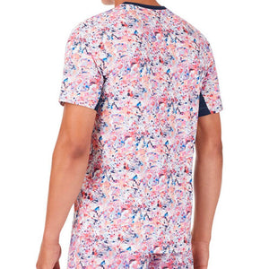 Men's Solar Power Printed V-Neck Tennis Crew Splash Power and Fila Navy Apparel Fila
