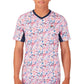 Men's Solar Power Printed V-Neck Tennis Crew Splash Power and Fila Navy Apparel Fila