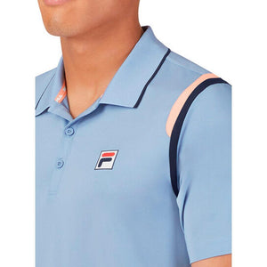 Men's Solar Power Tennis Polo Blue Chill Apparel Fila