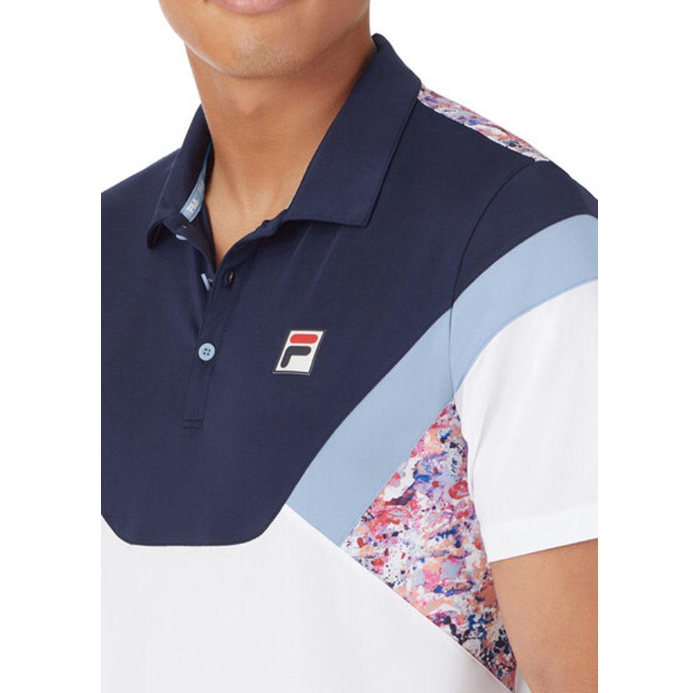 Men`s Solar Power Color Block Tennis Polo Apparel Fila