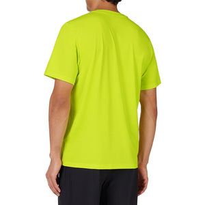 Men's Short Sleeve Tennis Henley Cyber Lime Apparel Fila