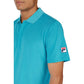 Men's Short Sleeve Tennis Polo Scuba Blue Apparel Fila