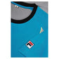 Men's Back Spin Short Sleeve Mesh Tennis Crew Hawaiian Ocean and Silver Sconce Apparel Fila