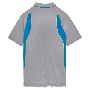 Men's Back Spin Short Sleeve Tennis Polo Silver Sconce and Hawaiian Ocean Apparel Fila
