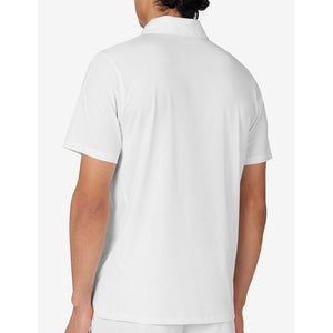 Men's Short Sleeve Zip Tennis Polo White Apparel Fila