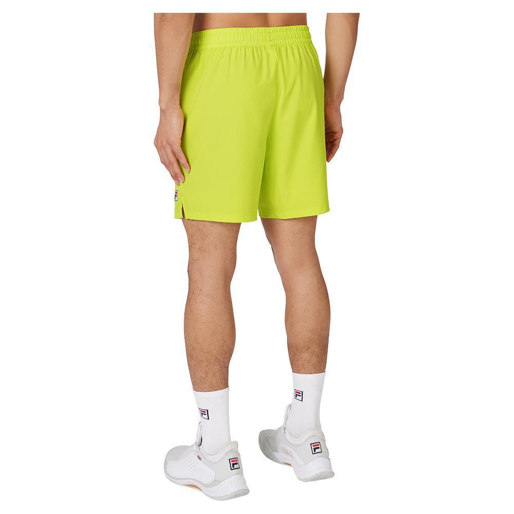 Men's 7 Inch Woven Tennis Court Short Cyber Lime Apparel Fila