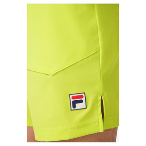 Men's 7 Inch Woven Tennis Court Short Cyber Lime Apparel Fila