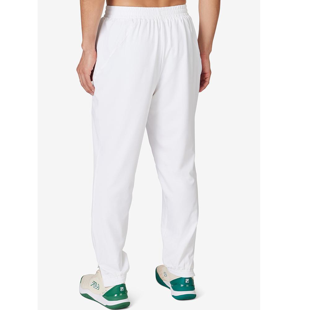 Men's Woven Court Tennis Track Pant White Apparel Fila