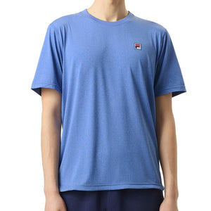 Men`s Scallop Hem Heather Tennis Crew Apparel Fila
