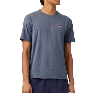 Men`s Scallop Hem Heather Tennis Crew Apparel Fila