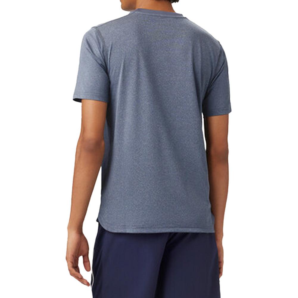 Men`s Scallop Hem Heather Tennis Crew Apparel Fila