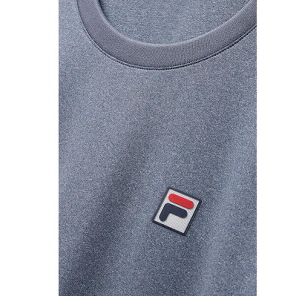 Men`s Scallop Hem Heather Tennis Crew Apparel Fila