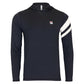 Mens Long Sleeve Tennis Hoodie Black and Angora Apparel Fila