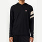 Mens Long Sleeve Tennis Hoodie Black and Angora Apparel Fila
