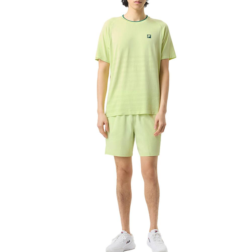 Men`s Center Court Ace Seamless Tennis Crew Shadow Lime and Rainforest Apparel Fila