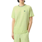 Men`s Center Court Ace Seamless Tennis Crew Shadow Lime and Rainforest Apparel Fila
